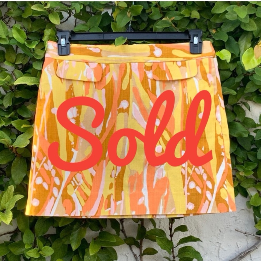 J Crew Vintage Groovy Look Mini Skirt Size 4 EUC